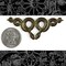 Antiqued Brass Double Snake Centerpiece Pendant Stamping - AB-P24